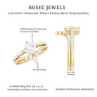 Rosec Jewels-Lab Created Diamond Princess Cut Engagement Ring With Enhancer