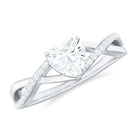 Rosec Jewels-Lab Created Diamond Heart Crossover Engagement Ring