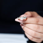 Rosec Jewels-Lab Created Diamond Heart Crossover Engagement Ring