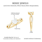 Rosec Jewels-Lab Created Diamond Heart Crossover Engagement Ring