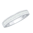 Rosec Jewels-Certified Brilliant Cut Diamond Princess Cut Wedding Band