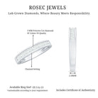 Rosec Jewels-Certified Brilliant Cut Diamond Princess Cut Wedding Band
