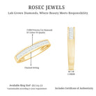 Rosec Jewels-Certified Brilliant Cut Diamond Princess Cut Wedding Band