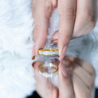 Rosec Jewels-Certified Brilliant Cut Diamond Princess Cut Wedding Band