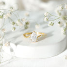 Rosec Jewels-Diamond Teardrop Designer Engagement Ring