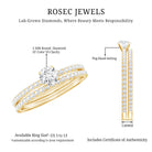 Rosec Jewels-Certified Lab Created Diamond Wedding Ring Set For Bride