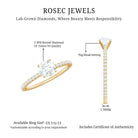 Rosec Jewels-Round Brilliant Cut Lab Grown Diamond Promise Ring with Side Stones