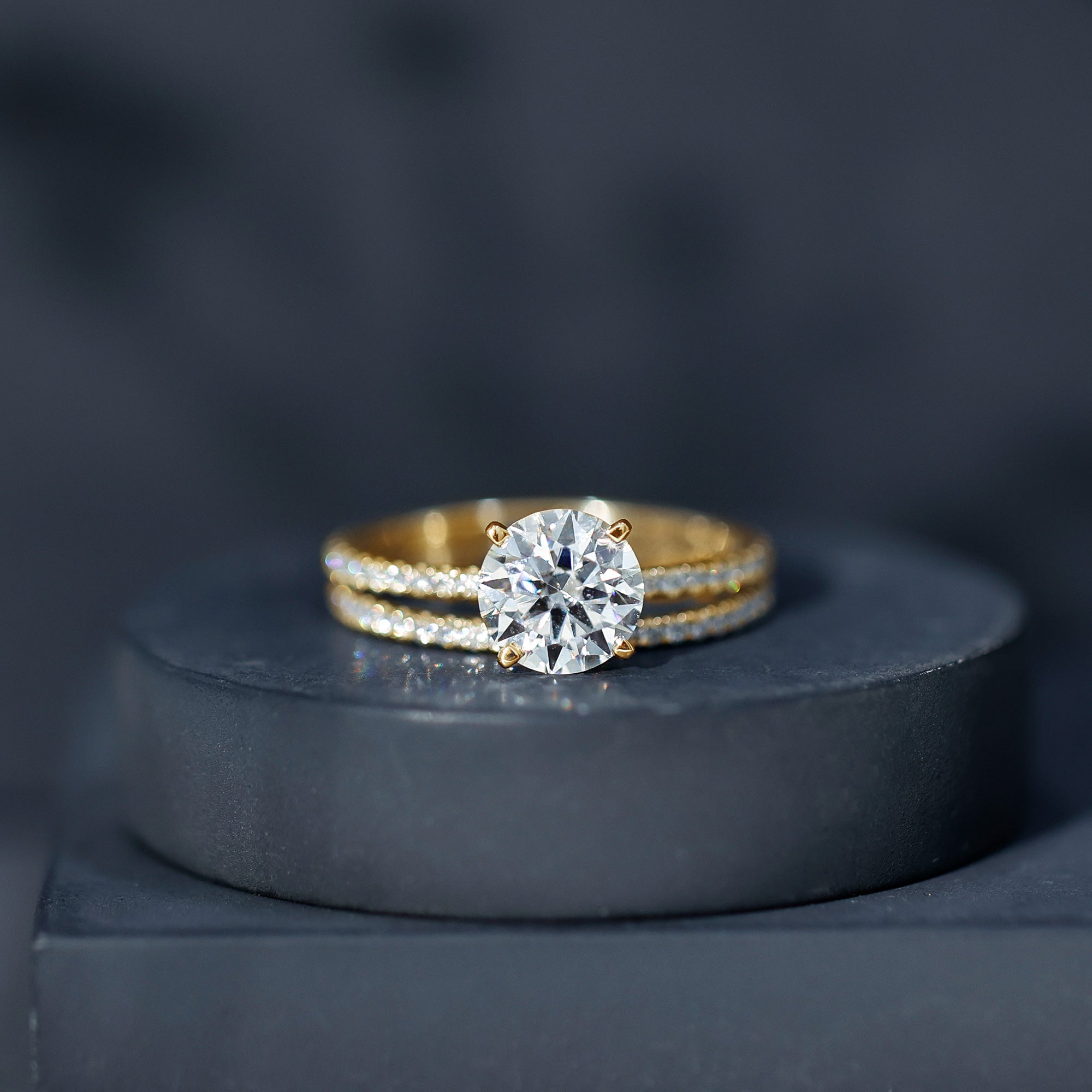 Lab Grown Diamond Wedding Ring Set with Certificate Lab - ( EF-VS ) - Rosec Jewels