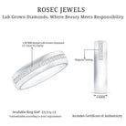 Certified Lab Grown Diamond Mens Wedding Band Lab - ( EF-VS ) - Rosec Jewels