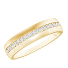 Certified Lab Grown Diamond Mens Wedding Band Lab - ( EF-VS ) - Rosec Jewels