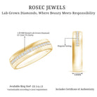 Certified Lab Grown Diamond Mens Wedding Band Lab - ( EF-VS ) - Rosec Jewels