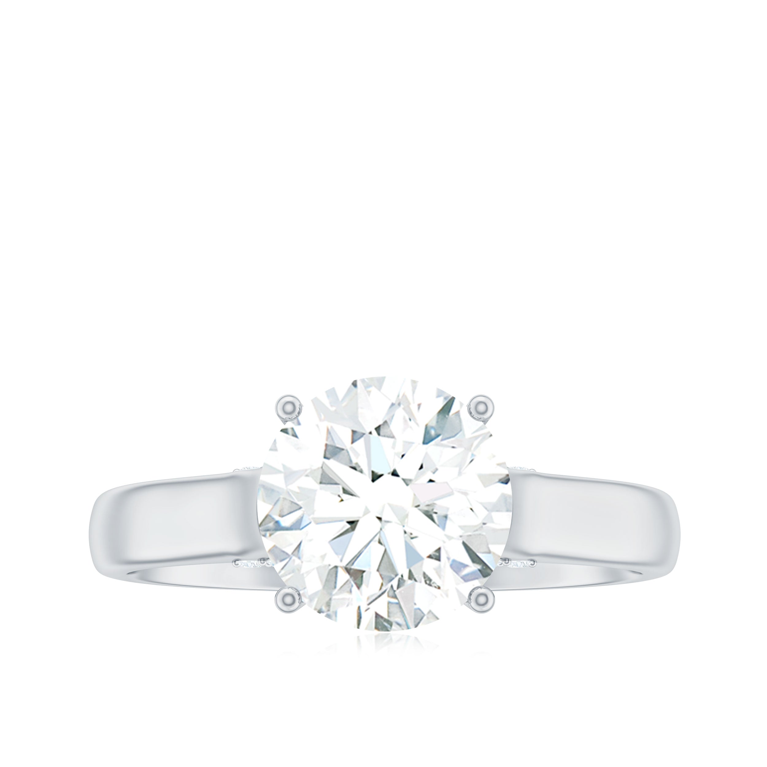 Rosec Jewels-Brilliant Cut Lab Grown Diamond Classic Engagement Ring with Certificate