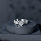 Certified 8 mm Round Lab Grown Diamond Wedding Engagement Ring Set Lab - ( EF-VS ) - Rosec Jewels
