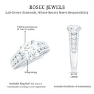 Rosec Jewels-Lab Grown Diamond Statement Engagement Ring With Side Stones
