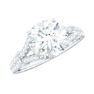 Rosec Jewels-Certified Brilliant Cut Diamond Split Shank Engagement Ring