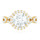 Rosec Jewels-Lab Created Diamond Criss Cross Engagement Ring For Women