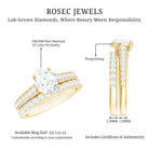 Rosec Jewels-Pear Cut 6X8 MM Lab Grown Diamond Marriage Ring Set for Women
