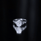 Oval Lab Grown Diamond Hidden Halo Engagement Ring Lab - ( EF-VS ) - Rosec Jewels