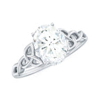 Rosec Jewels-Oval Lab Grown Diamond Hidden Halo Engagement Ring