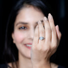 Rosec Jewels-Oval Lab Grown Diamond Hidden Halo Engagement Ring