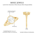 Rosec Jewels-Bezel Set Oval Lab Created Diamond Solitaire Ring For Women