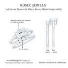 Rosec Jewels-Lab Diamond Emerald Cut Engagement Ring With Band