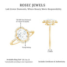 Rosec Jewels-Brilliant Cut Oval Lab Grown Diamond Halo Engagement Ring