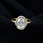 Rosec Jewels-Brilliant Cut Oval Lab Grown Diamond Halo Engagement Ring
