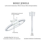 Rosec Jewels-Certified Lab Grown Diamond 6 mm Square Cut Engagement Ring
