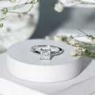 Rosec Jewels-Certified Lab Grown Diamond 6 mm Square Cut Engagement Ring