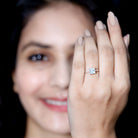 Rosec Jewels-Certified Lab Grown Diamond 6 mm Square Cut Engagement Ring