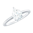 Single Stone Lab Grown Diamond Pear Engagement Ring Lab - ( EF-VS ) - Rosec Jewels