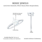 Single Stone Lab Grown Diamond Pear Engagement Ring Lab - ( EF-VS ) - Rosec Jewels