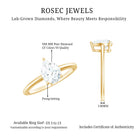 Single Stone Lab Grown Diamond Pear Engagement Ring Lab - ( EF-VS ) - Rosec Jewels