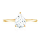 Single Stone Lab Grown Diamond Pear Engagement Ring Lab - ( EF-VS ) - Rosec Jewels