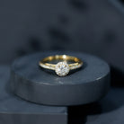 Diamond Vintage Looking Engagement Ring Lab - ( EF-VS ) - Rosec Jewels