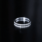 Lab Created Diamond Simple Eternity Ring in Pave Setting Lab - ( EF-VS ) - Rosec Jewels