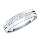Lab Grown Diamond Twisted Rope Band with Accents Lab - ( EF-VS ) - Rosec Jewels