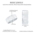 Rosec Jewels-Certified Lab Grown Diamond Wedding Band in Flush Setting