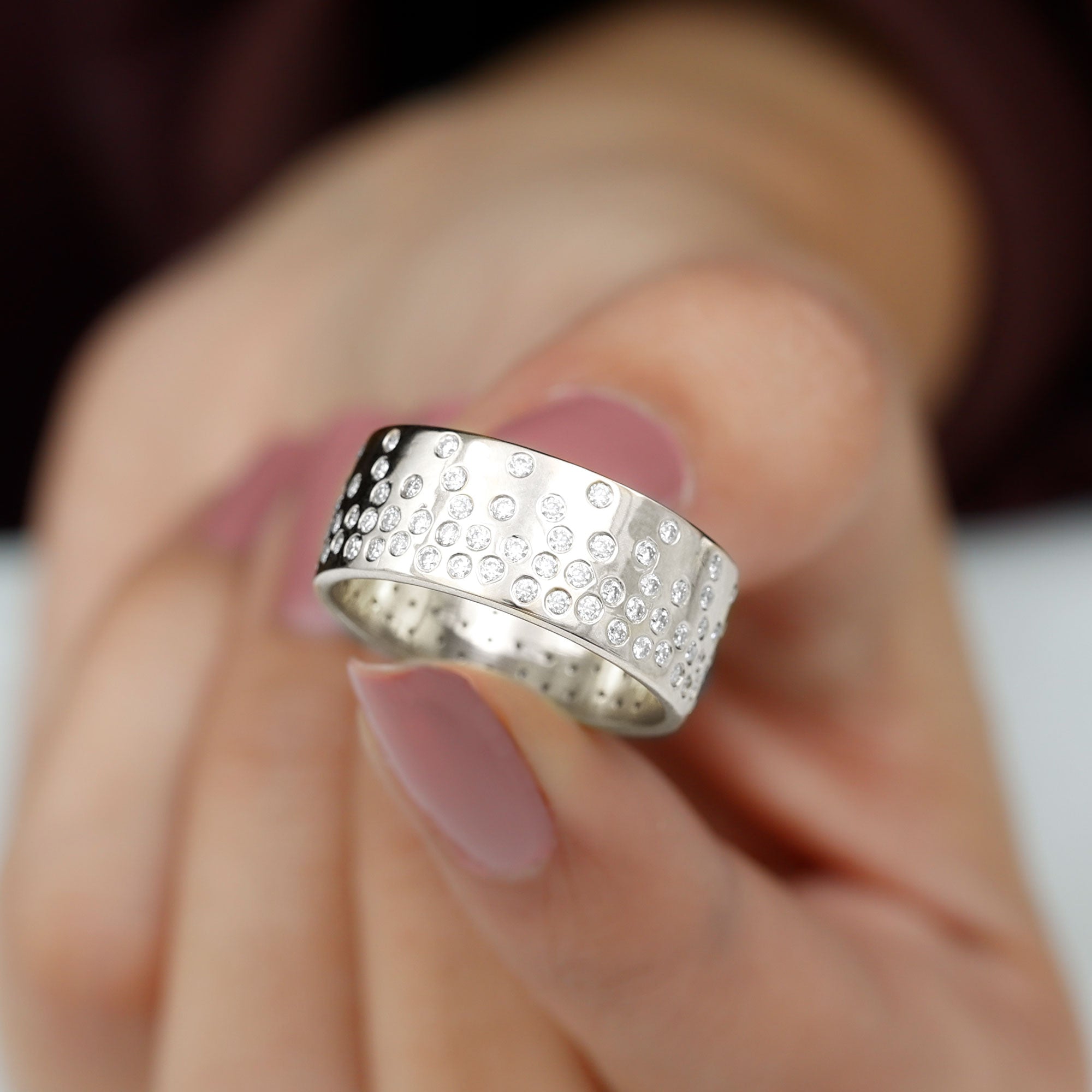 Rosec Jewels-Certified Lab Grown Diamond Wedding Band in Flush Setting