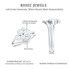 Rosec Jewels-Bezel Set Lab Created Diamond Cluster Wedding Ring Set