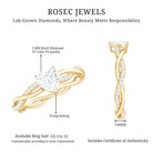 Rosec Jewels-5 MM Heart Shaped Diamond Ring For Women