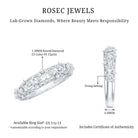 Designer Lab Grown Diamond Wedding Band For Women Lab - ( EF-VS ) - Rosec Jewels