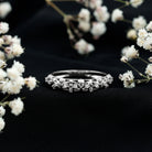 Designer Lab Grown Diamond Wedding Band For Women Lab - ( EF-VS ) - Rosec Jewels
