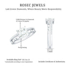 Rosec Jewels-Brilliant Cut Lab Grown Diamond Solitaire Double Band Ring for Women