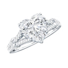8 mm Lab Grown Diamond Heart Shape Engagement Ring Lab - ( EF-VS ) - Rosec Jewels