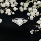 8 mm Lab Grown Diamond Heart Shape Engagement Ring Lab - ( EF-VS ) - Rosec Jewels