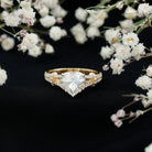 8 mm Lab Grown Diamond Heart Shape Engagement Ring Lab - ( EF-VS ) - Rosec Jewels