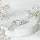 Rosec Jewels-Lab Grown Diamond Heart Engagement Ring with Halo Design