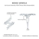 Rosec Jewels-Certified Nature inspired Lab Grown Diamond Cocktail Ring for Women